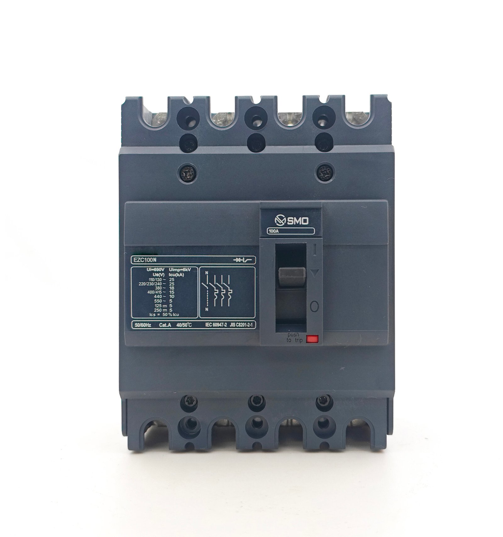 MCCB EZC Series,4P, 100A